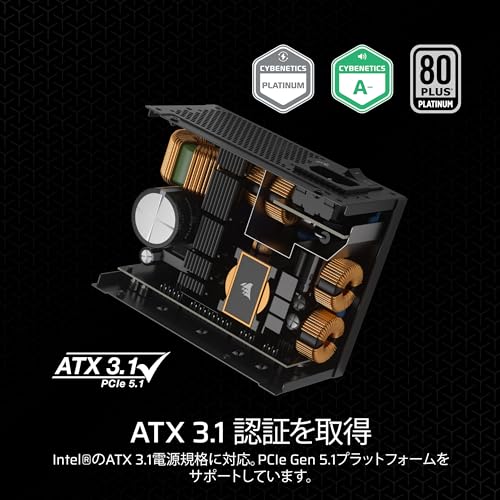 Corsair SF850｜SFX規格で80PLUS Platinumを取得、出力850Wの高品質